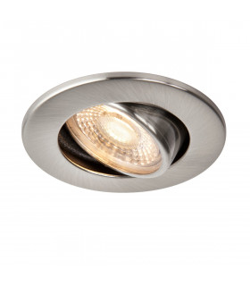 Shieldeco 500 CCT Tiltable Light 5W Recessed Downlight Satin Nickel Effect Plate-2