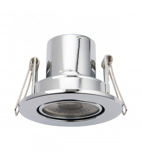 Shieldeco 500 CCT Tiltable Light 5W Recessed Downlight Chrome Effect Plate-1