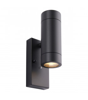Palin Outdoor Up Down Wall Lamp 2 Light Anthracite Grey IP44-1