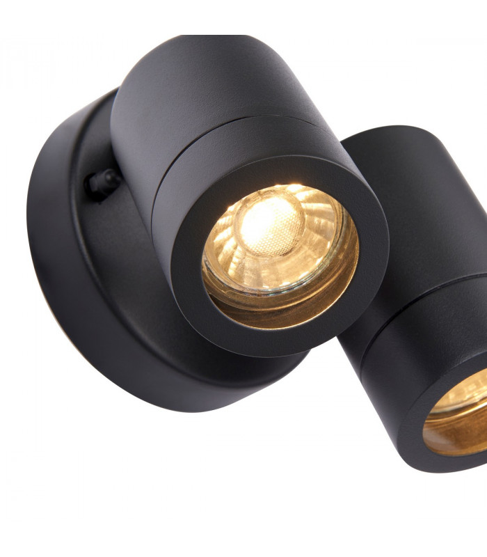 Palin Outdoor Spotlight 2 Light Anthracite Grey IP44-3