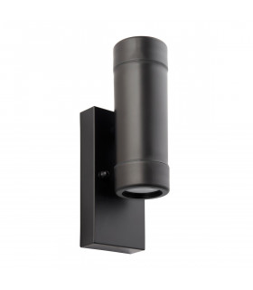 Icarus Photocell Outdoor Up Down Wall Lamp 2 Light Black IP44-1