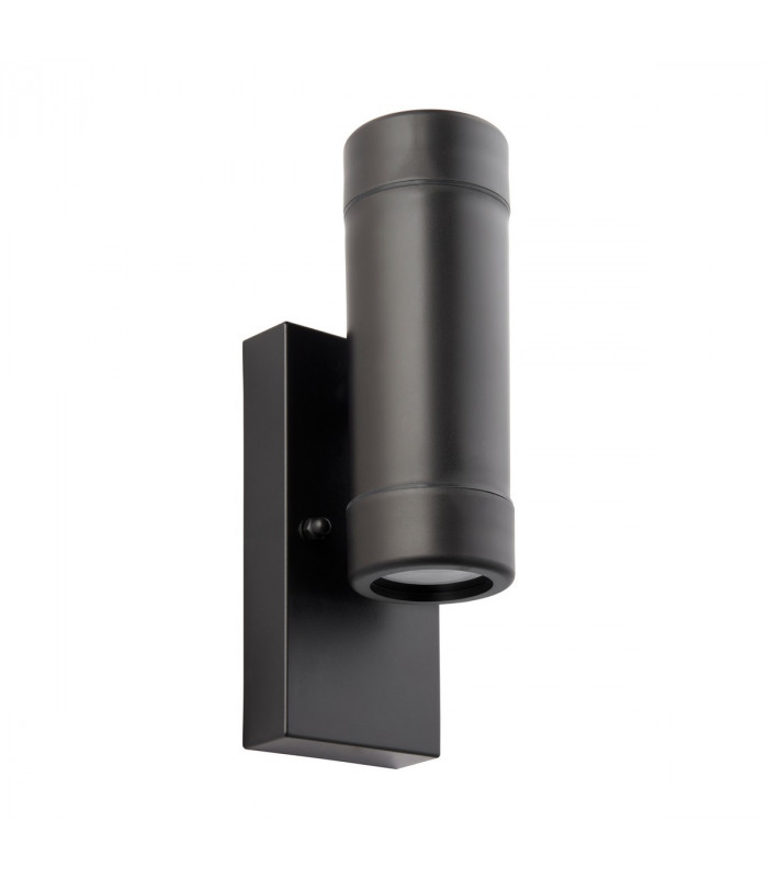 Icarus Photocell Outdoor Up Down Wall Lamp 2 Light Black IP44-1