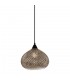 Modern Hanging Pendant Chrome, Black 1 Light  with Chrome, Glass, Tinted Shade, E27 - 1