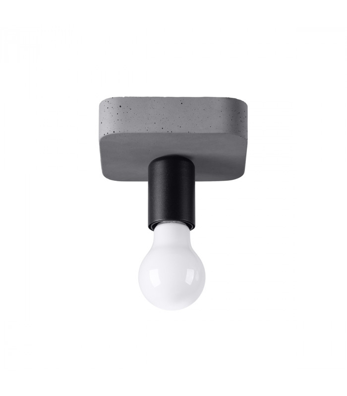Tavo Industrial Semi Flush Ceiling Light Grey 1x E27-1