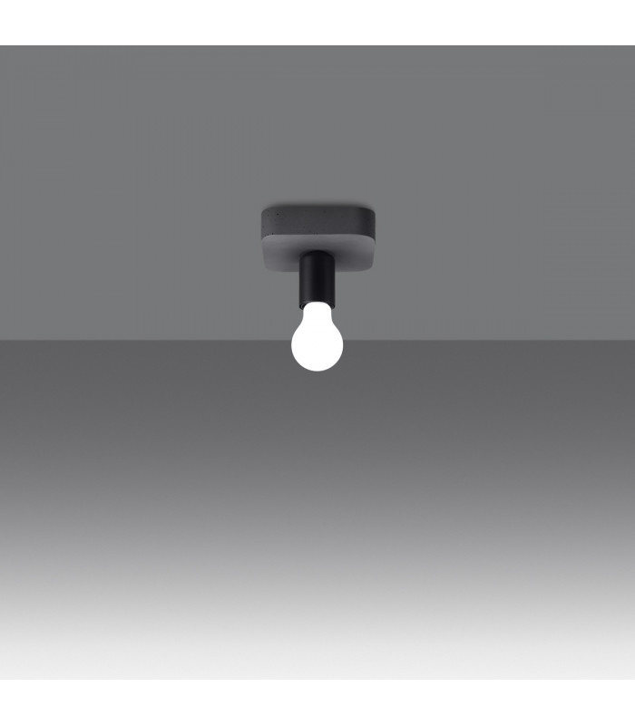 Tavo Industrial Semi Flush Ceiling Light Grey 1x E27-3