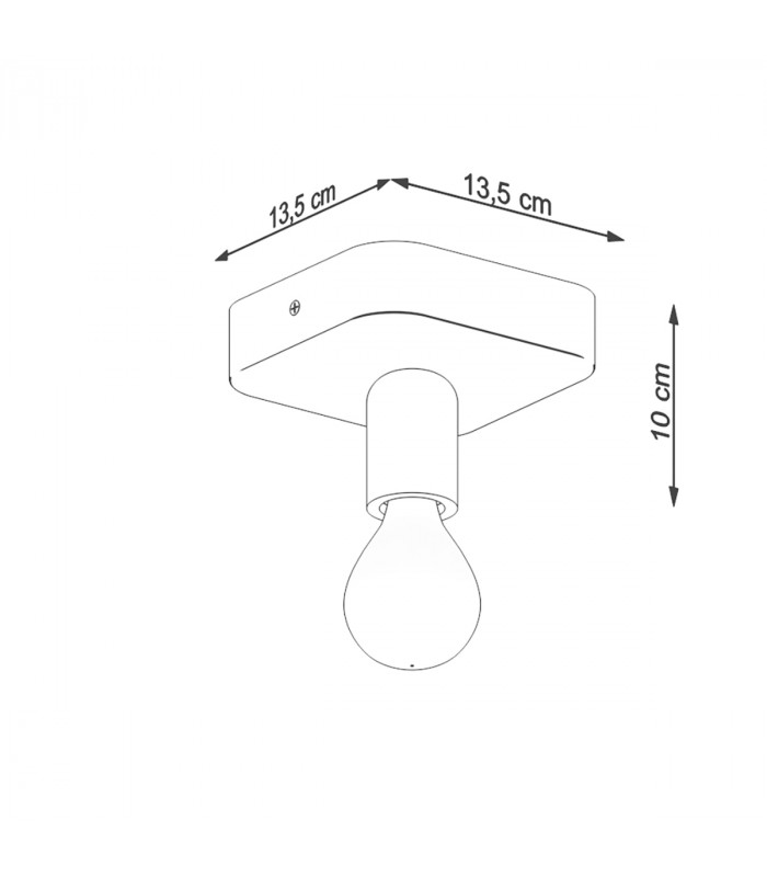 Tavo Industrial Semi Flush Ceiling Light Grey 1x E27-5