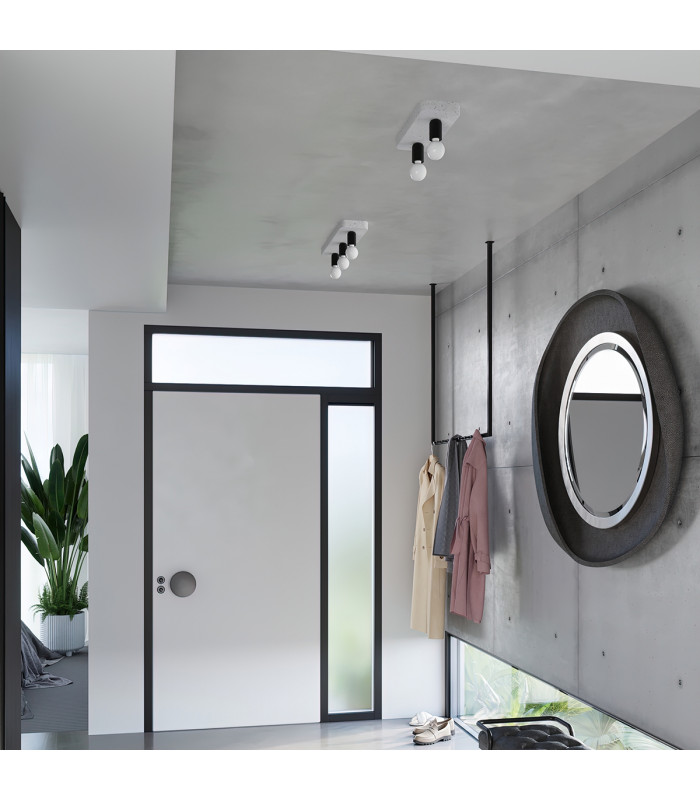 Tavo Industrial Semi Flush Ceiling Light Grey 1x E27-7