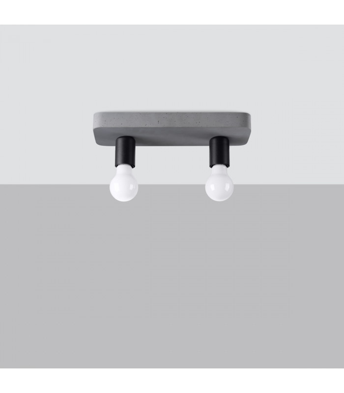 Tavo Industrial Semi Flush Ceiling Light Grey 2x E27-2