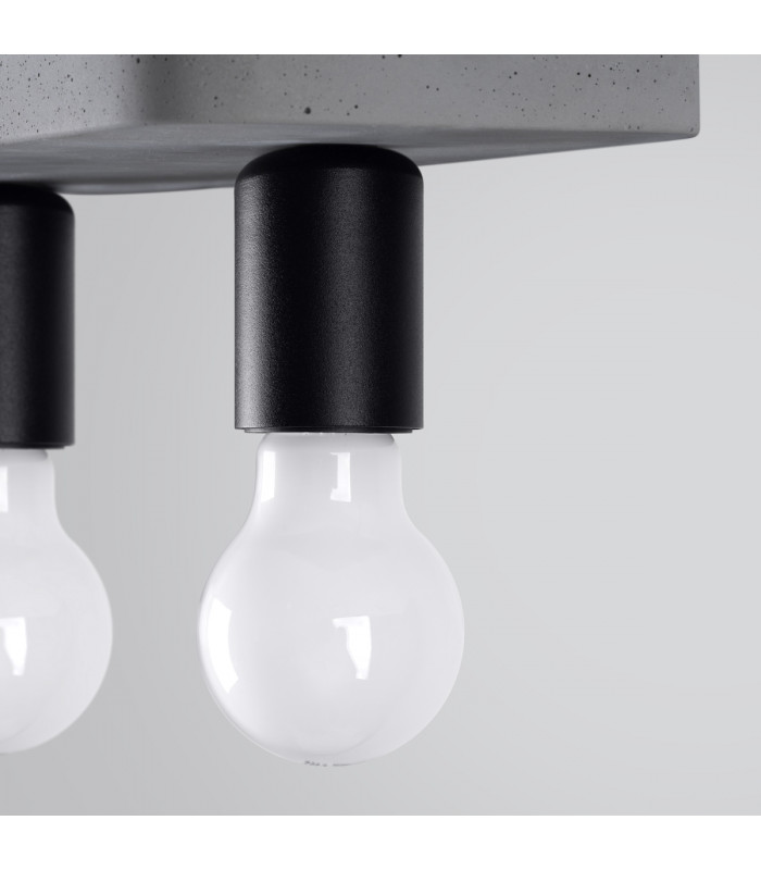 Tavo Industrial Semi Flush Ceiling Light Grey 2x E27-4