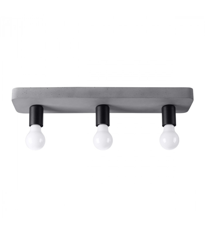 Tavo Industrial Semi Flush Ceiling Light Grey 3x E27-1