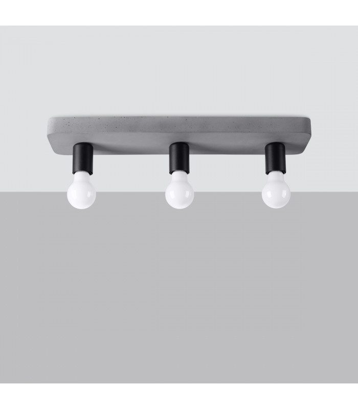 Tavo Industrial Semi Flush Ceiling Light Grey 3x E27-2