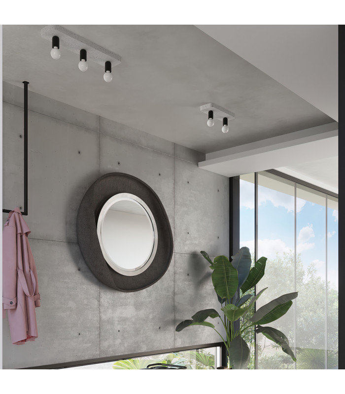 Tavo Industrial Semi Flush Ceiling Light Grey 3x E27-8