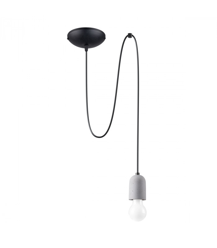 Neso Minimalistic Pendant Ceiling Light Black 1x E27-1