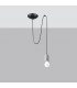 Neso Minimalistic Pendant Ceiling Light Black 1x E27-2
