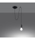 Neso Minimalistic Pendant Ceiling Light Black 1x E27-3