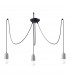 Neso Minimalistic Cluster Pendant Ceiling Light Black 3x E27-1