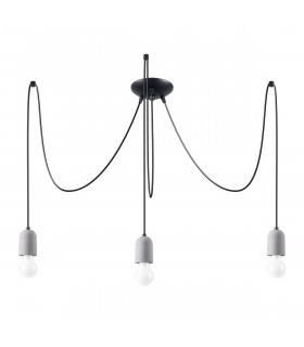 Neso Minimalistic Cluster Pendant Ceiling Light Black 3x E27-1