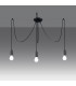 Neso Minimalistic Cluster Pendant Ceiling Light Black 3x E27-3
