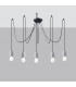 Neso Minimalistic Cluster Pendant Ceiling Light Black 5x E27-2