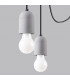 Neso Minimalistic Cluster Pendant Ceiling Light Black 5x E27-5