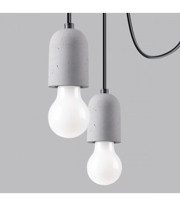 Neso Minimalistic Cluster Pendant Ceiling Light Black 5x E27-5