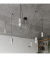 Neso Minimalistic Cluster Pendant Ceiling Light Black 5x E27-9