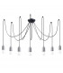 Neso Minimalistic Cluster Pendant Ceiling Light Black 7x E27-1