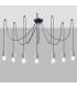 Neso Minimalistic Cluster Pendant Ceiling Light Black 7x E27-2