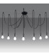 Neso Minimalistic Cluster Pendant Ceiling Light Black 7x E27-3