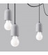 Neso Minimalistic Cluster Pendant Ceiling Light Black 7x E27-5