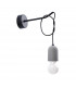 Neso Minimalistic Wall Lamp Black 1x E27-1