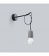 Neso Minimalistic Wall Lamp Black 1x E27-2