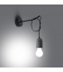 Neso Minimalistic Wall Lamp Black 1x E27-3