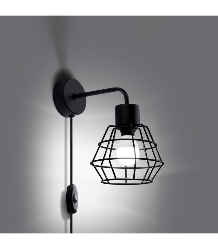 Suba Industrial Wall Lamp Black 1x E27-3