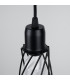 Suba Industrial Wire Frame Pendant Ceiling Light Black 1x E27-4