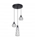 Suba Industrial Cluster Pendant Ceiling Light Black 3x E27-1