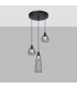 Suba Industrial Cluster Pendant Ceiling Light Black 3x E27-2