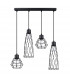Suba Industrial Bar Pendant Ceiling Light Black 4x E27-1