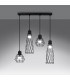 Suba Industrial Bar Pendant Ceiling Light Black 4x E27-3