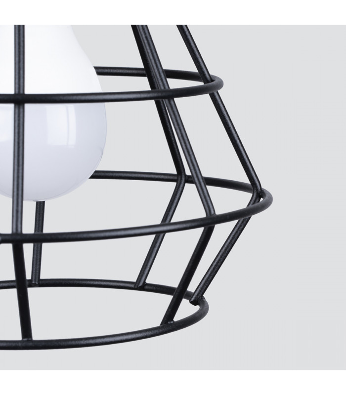Suba Industrial Bar Pendant Ceiling Light Black 4x E27-4