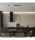 Suba Industrial Bar Pendant Ceiling Light Black 4x E27-8