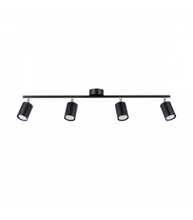 Lemmi Modern Ceiling Spotlight Bar Black 4x GU10-1