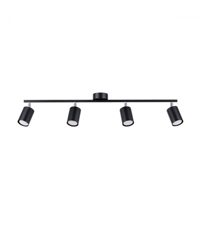 Lemmi Modern Ceiling Spotlight Bar Black 4x GU10-1