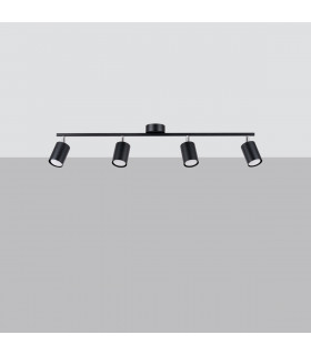Lemmi Modern Ceiling Spotlight Bar Black 4x GU10-2