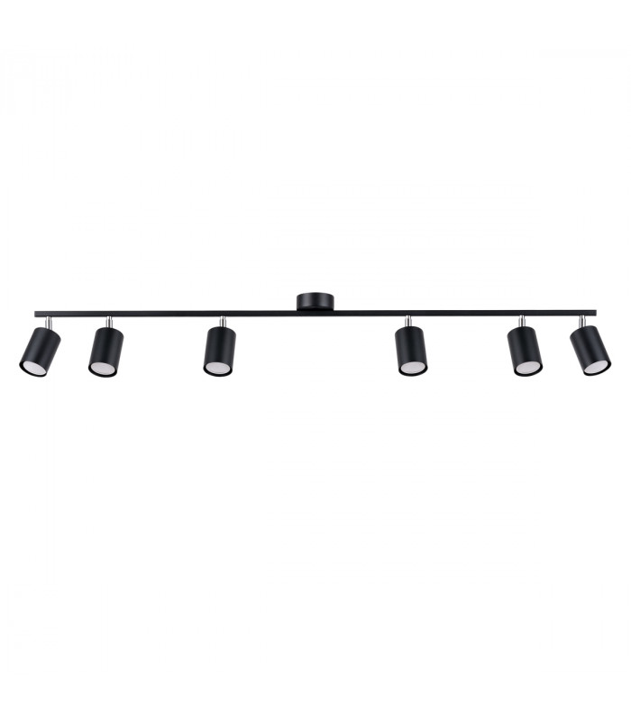 Lemmi Modern Ceiling Spotlight Bar Black 6x GU10-1