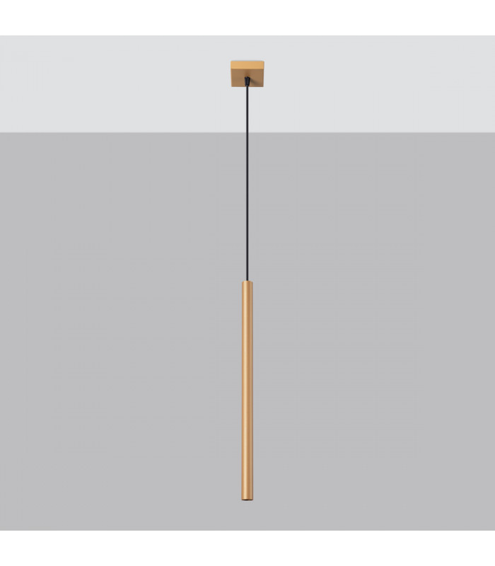 Pastelo Modern Slim Pendant Ceiling Light Gold 1x G9-2