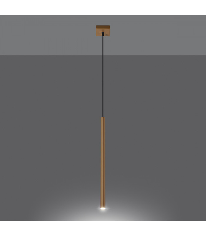 Pastelo Modern Slim Pendant Ceiling Light Gold 1x G9-3