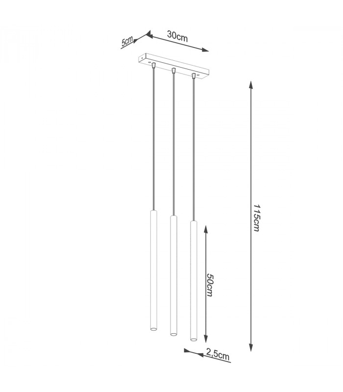 Pastelo Modern Batten Gold 3x G9-5