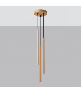 Pastelo Modern Cluster Pendant Ceiling Light Gold 3x G9-2
