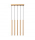 Pastelo Modern Bar Pendant Ceiling Light Gold 5x G9-1
